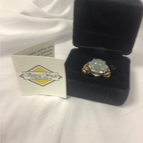 SOLD Victoria Wieck Jade ring with 14 K and sterling  silver details. SOLD. - Picture 4 of 9